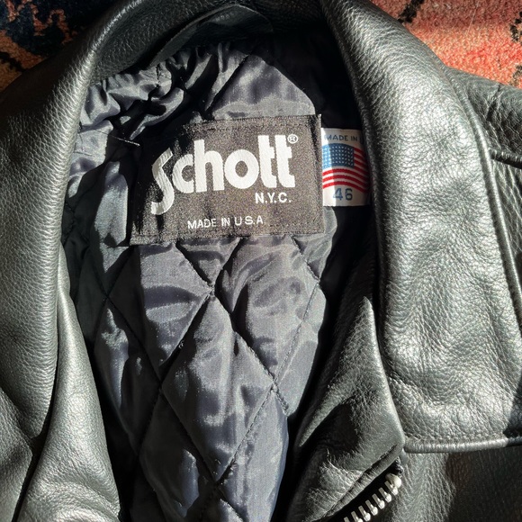 Schott NYC Genuine Cowhide Leather Bomber Vintage Jacket - Picture 4 of 10